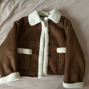 Commense Teddy Fleece Patchwork Jacket size S new, with tags